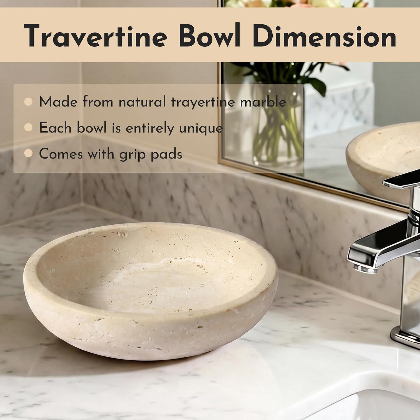 7.8" Modern Home Decor Key Bowl for Entryway / Natural