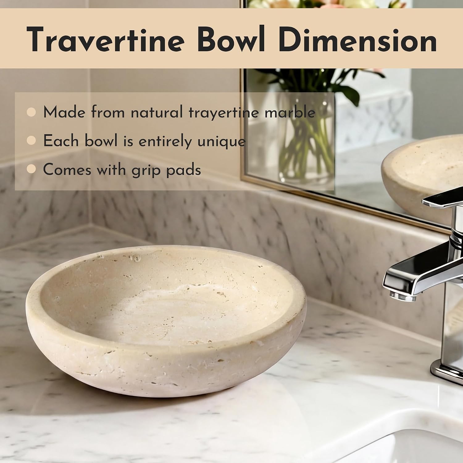 7.8" Modern Home Decor Key Bowl for Entryway / Natural