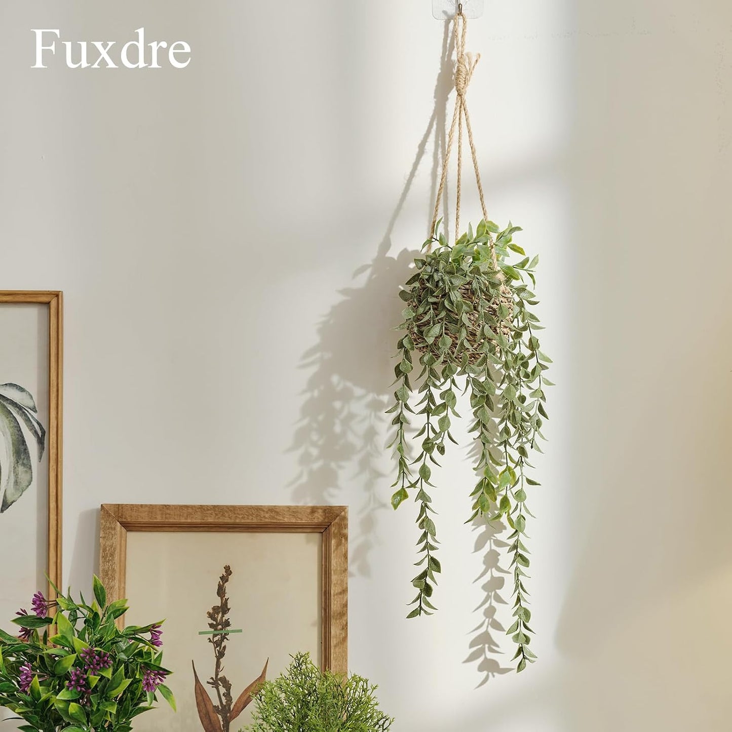 Mini Artificial Hanging Greenary Fake Hanging Plants in Basket / Hanging-a / Set of 3