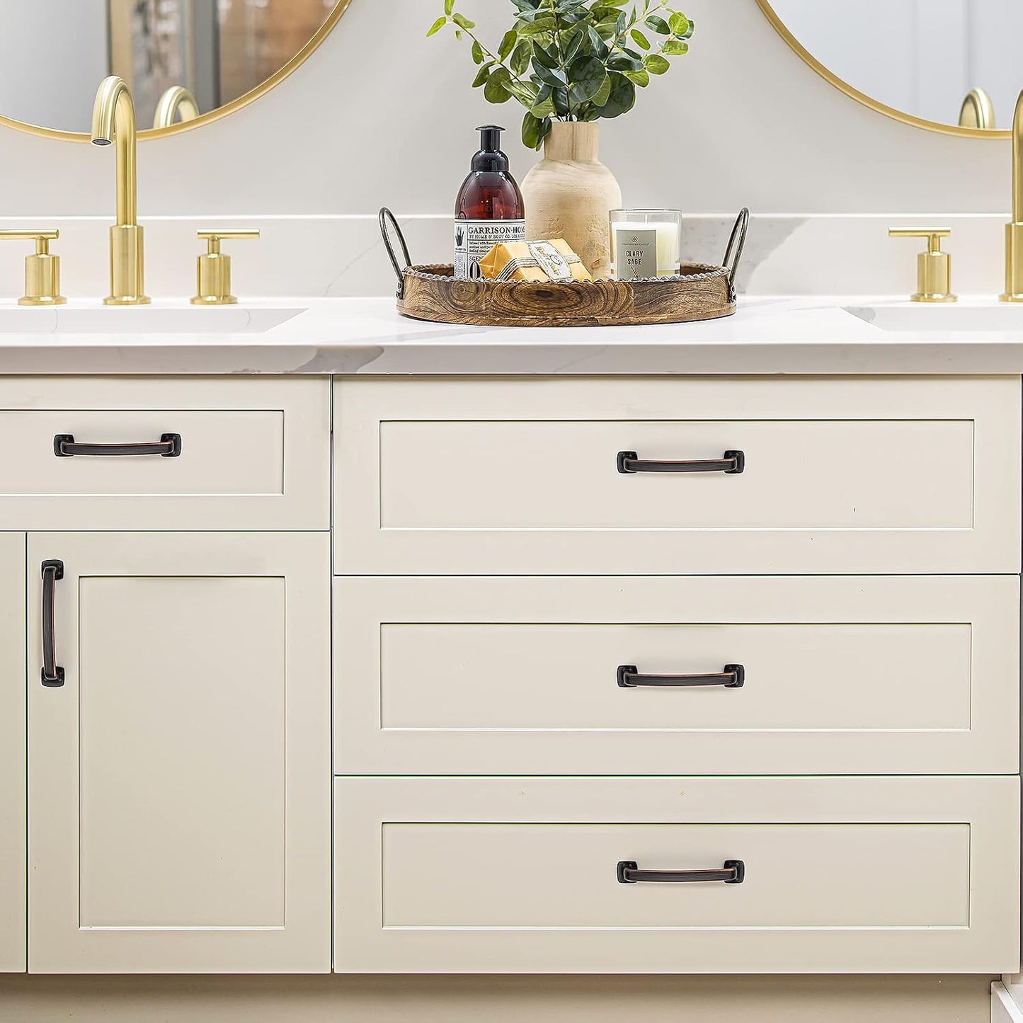 Arch Cabinet Pulls Solid 3-3/ Kitchen Cabinet / Oil Rubbed Bronze / 3-3/4 Inch Hole Center / 4 Inch