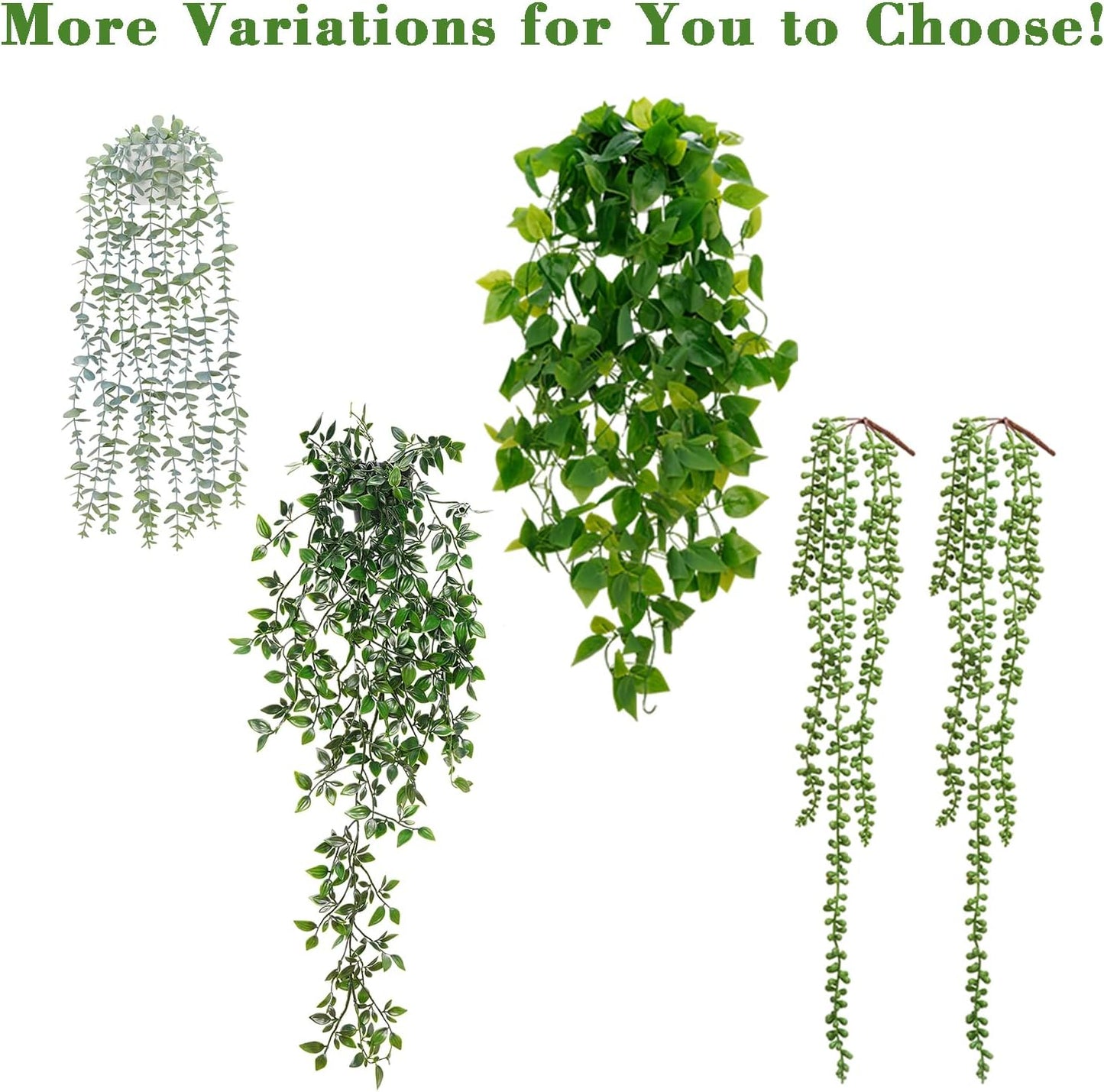 Faux Hanging Plant Greenery / Mandala Vines / Set of 2