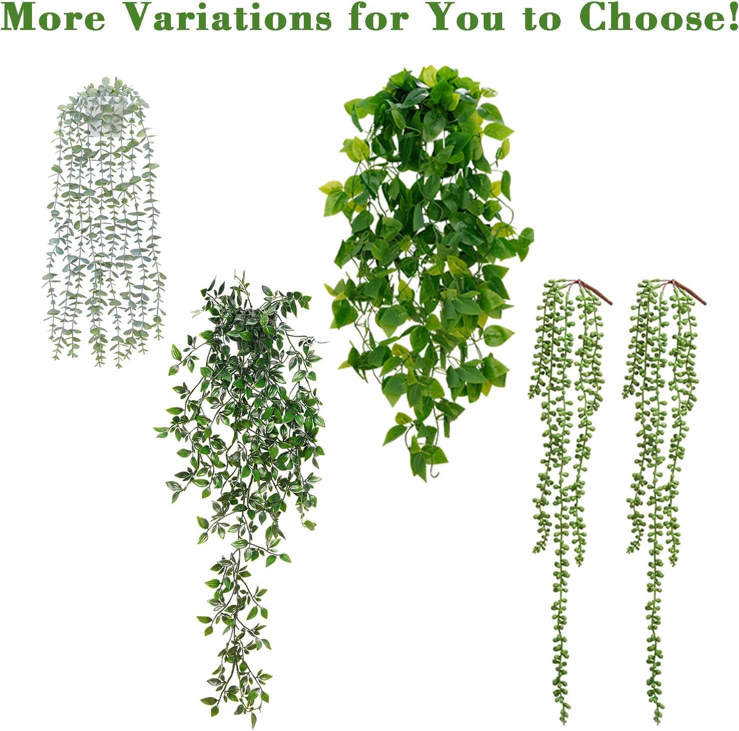 Faux Hanging Plant Greenery / Mandala Vines / Set of 2