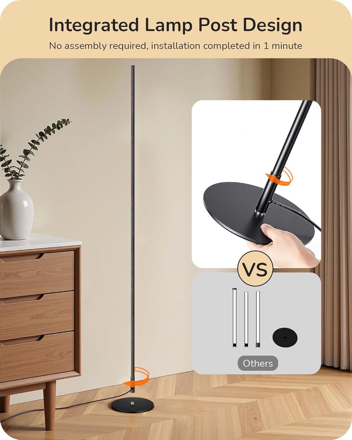 Minimalist Dimmable Tall Light / Black / Set of 2