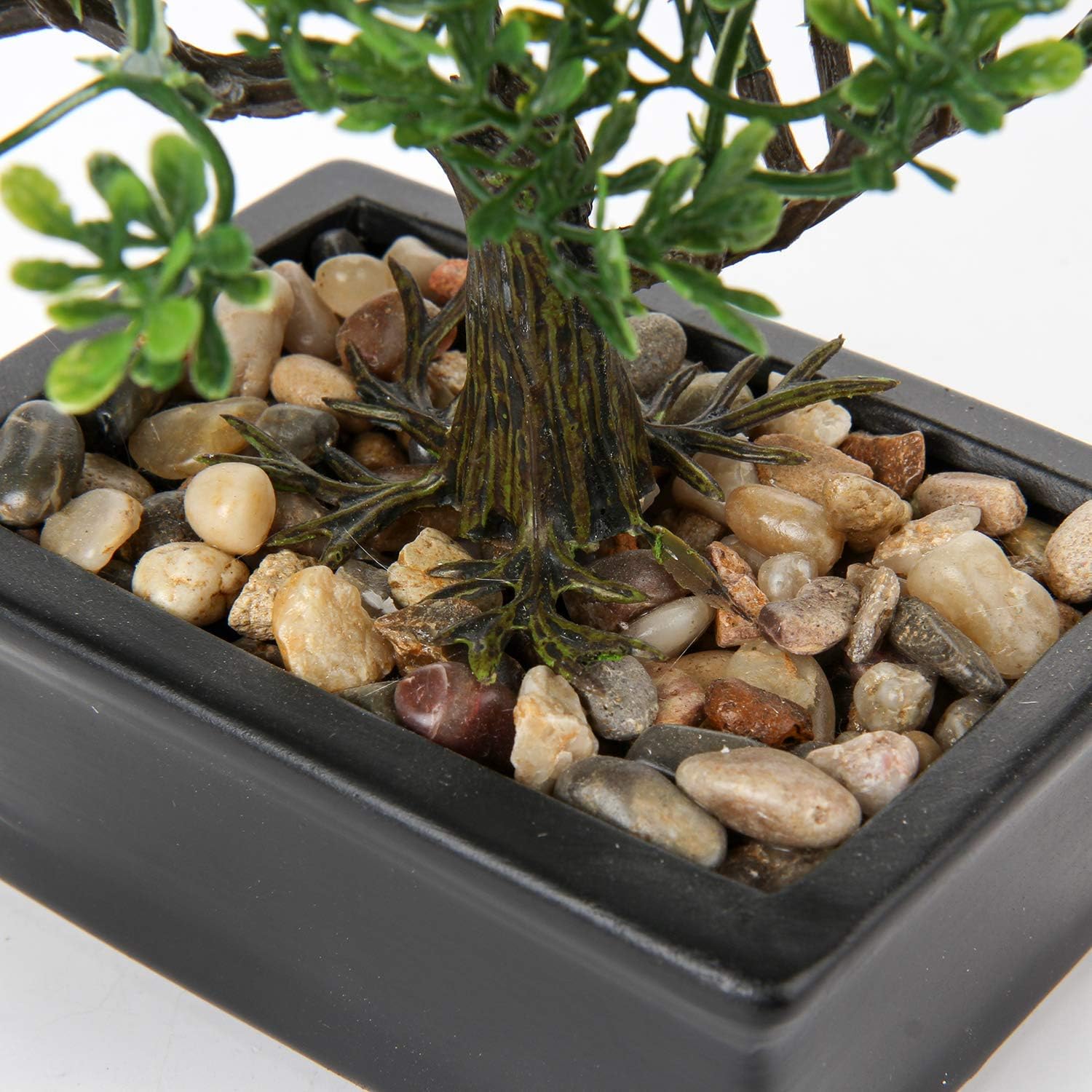 Artificial Bonsai Tree Juniper Faux Plants Indoor Small Fake Plants Decor / 6" Ficus