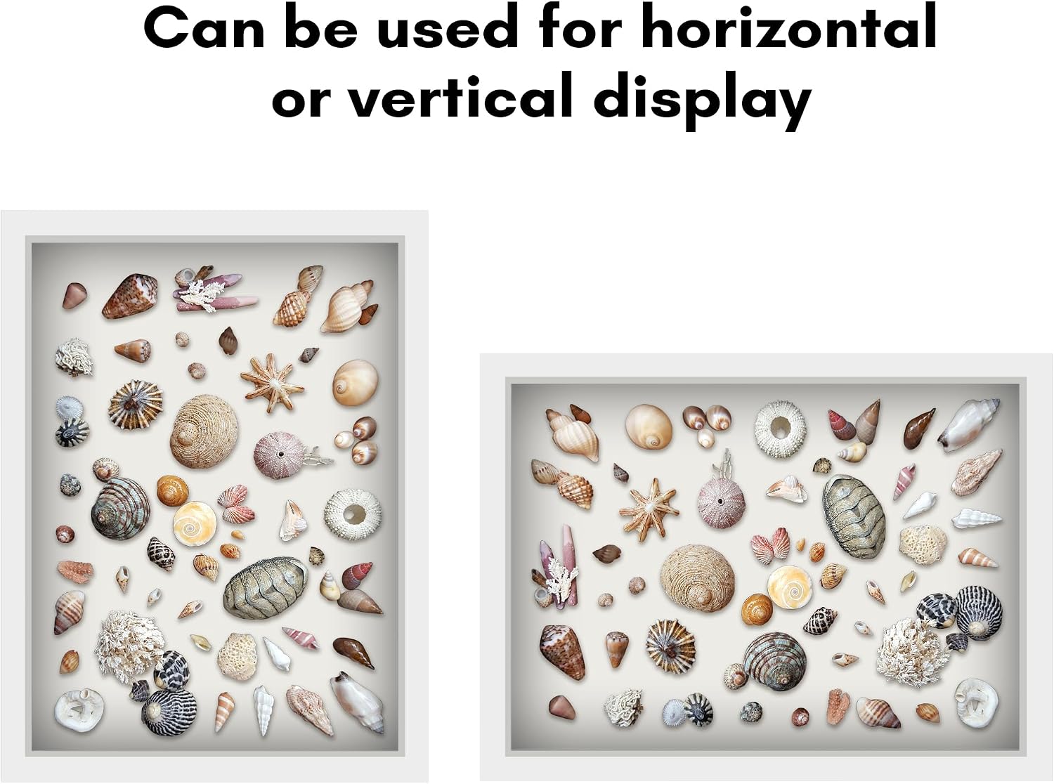 Americanflat 12x16 Shadow Box Frame - Engineered Wood - White | Polished plexiglass front, 1.5 inch interior depth