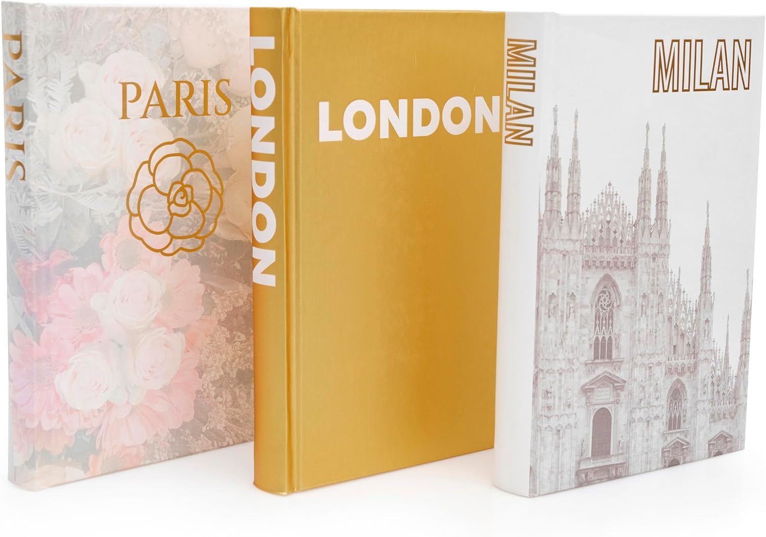 Decorative Books / Coffee table decor books / Gold / Set of 3