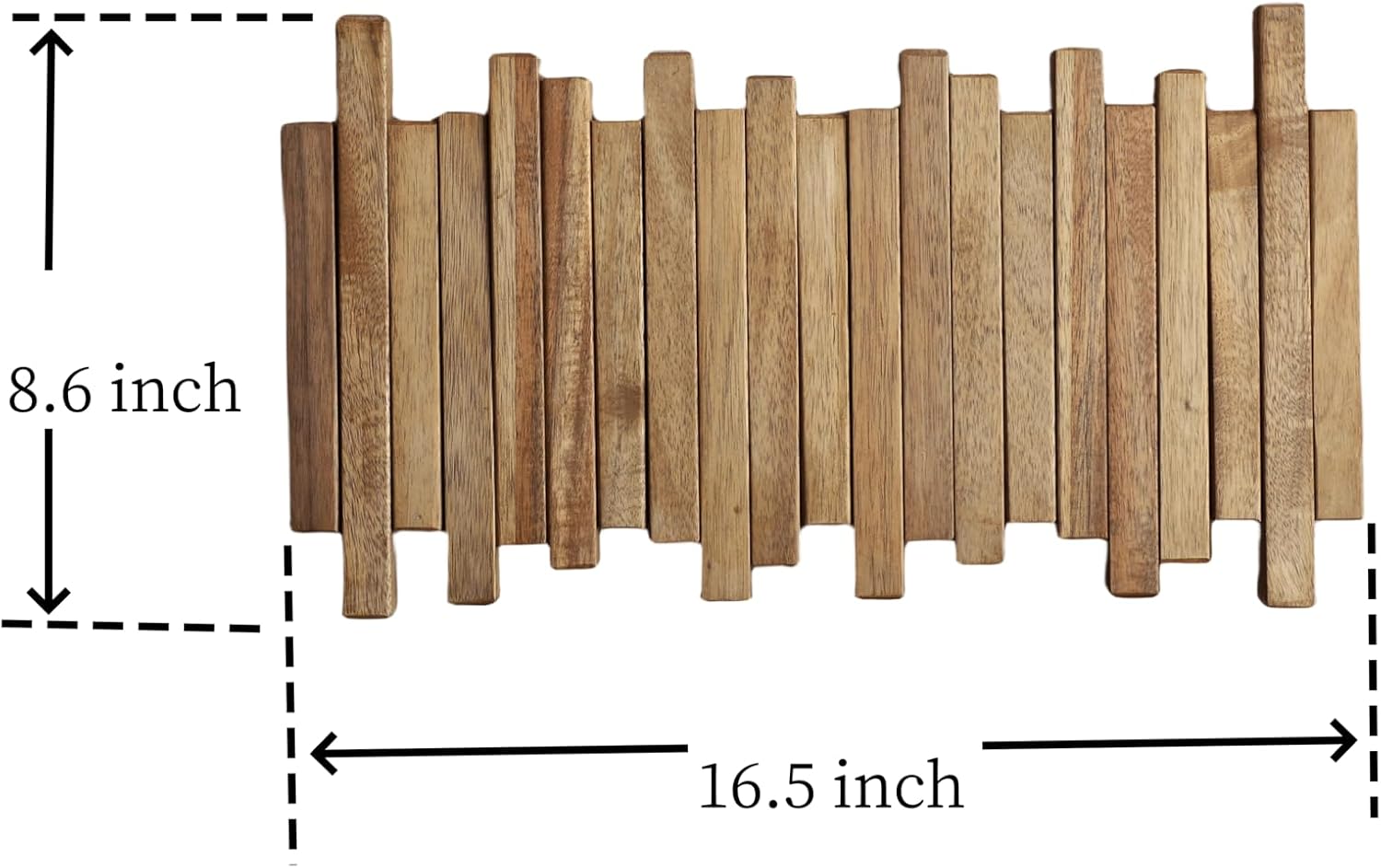 Natural Wood Wall Mounted Piano Coat Rack| Coat Rack Wall Mount| Flip Down Wall Hook Rack 5 Hooks| Entryway Wall Art