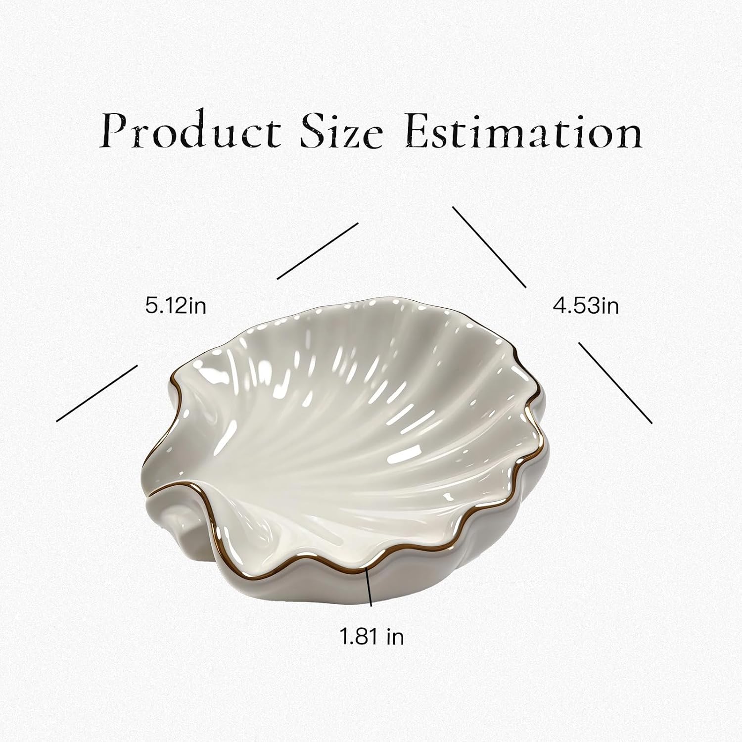 Ceramic Soap Dishes for Bar Soap / Gold