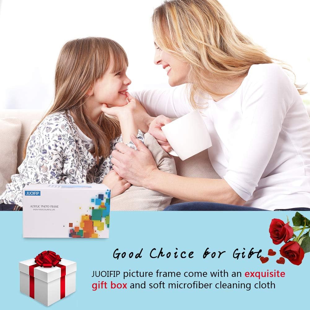3Pack 8x10 Acrylic Photo Frames Double Sided Magnetic Picture Frame | with Stand Double Sided 10mm frame,placed