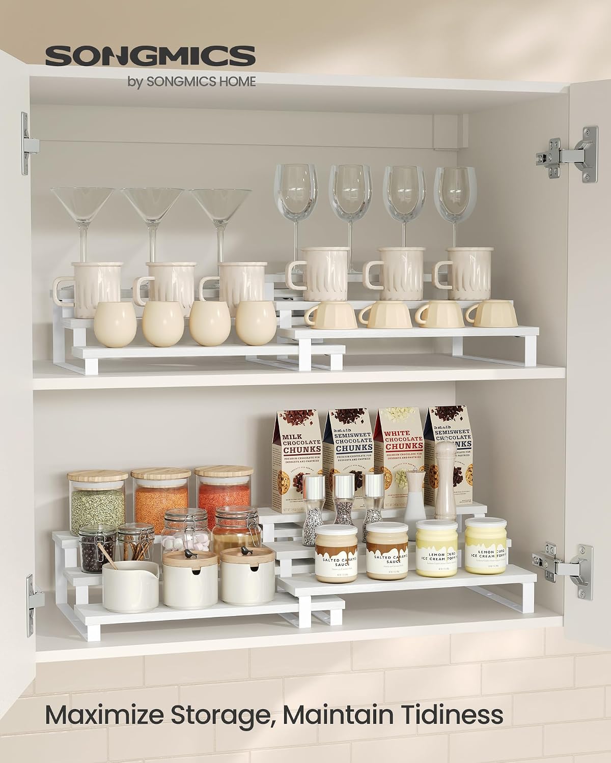 SONGMICS Display Risers, Perfume Organizer Stand, Cupcake Stand Holder | Cupcake Stand Holder, Spice Rack, Steel