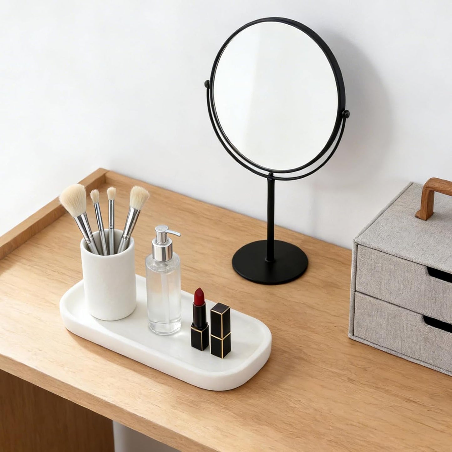 Marble Tray / Marble Vanity Tray / 10 x 4.72 / Namib Bianco