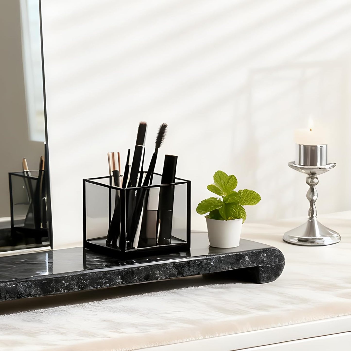 Marble Tray / Small Plant Tray / Blue Pearl / 4.02 x 15.98