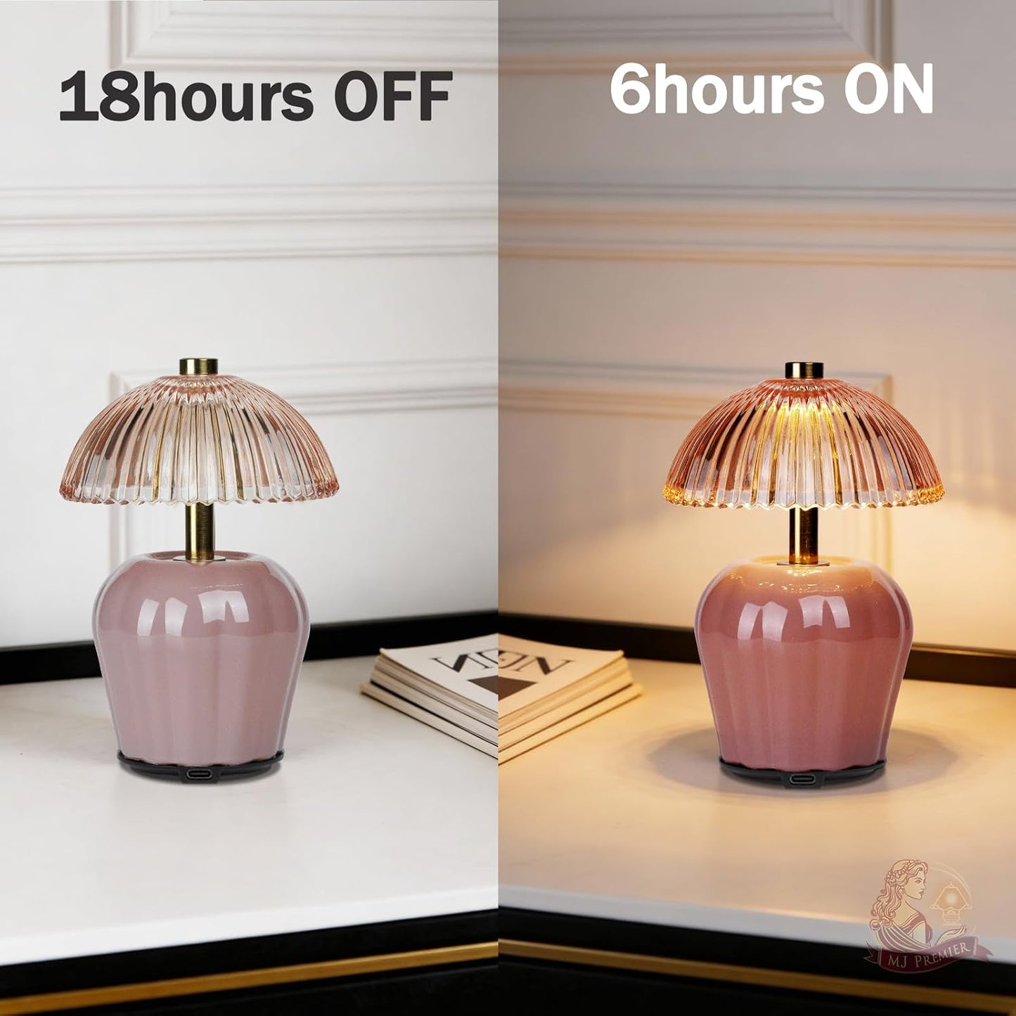 Rechargeable Table Lamp / Pink-2packs