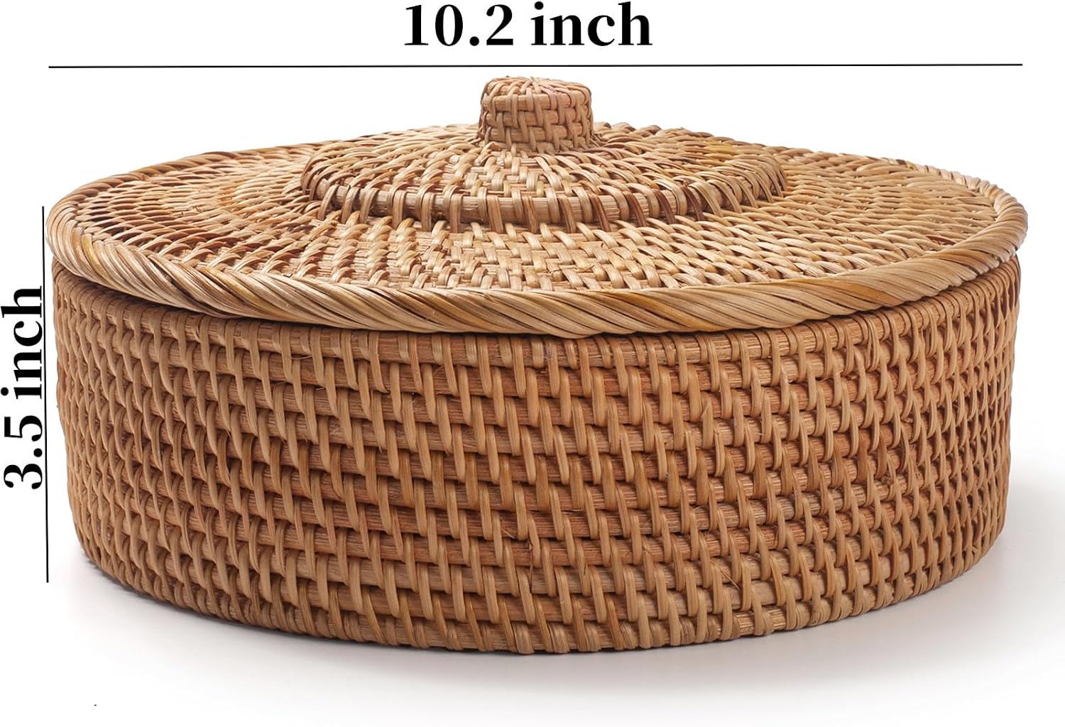 Rattan Basket / Rattan Storage Bin for Shlef or Table