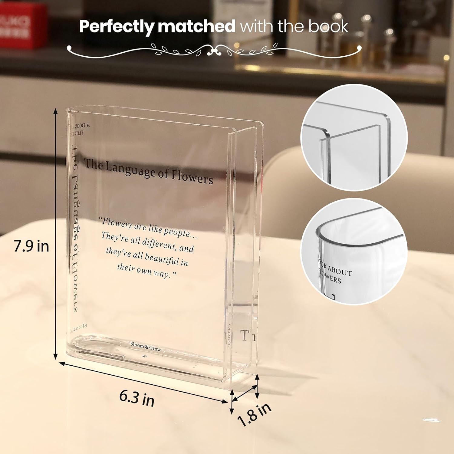 Flower Vase Artistic and Cultural Flavor Decorative Vase Acrylic Clear Vase / Transparent