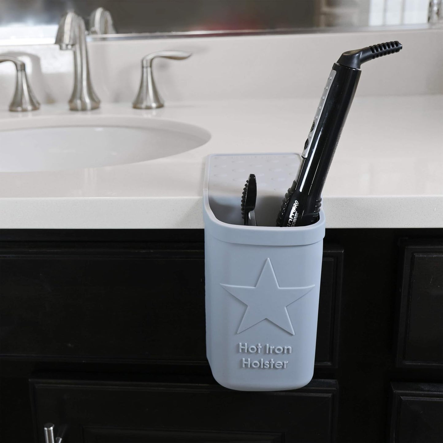 Hot Iron Holster | Adhesive-Free Silicone Storage Pocket for Organization and Travel | Heat Resistant to 500°F | Ideal