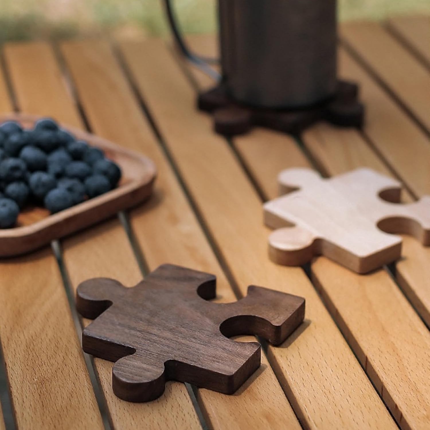 Wood Coasters Table Walnut Coaster Wooden Coaster Set / Set of 4