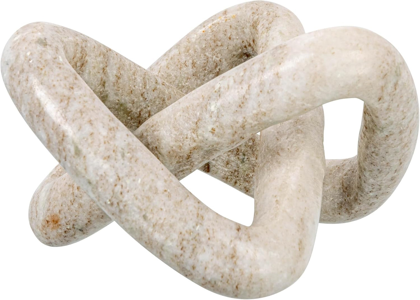 Creative Co-Op Modern Decorative Marble Link Knot / Beige