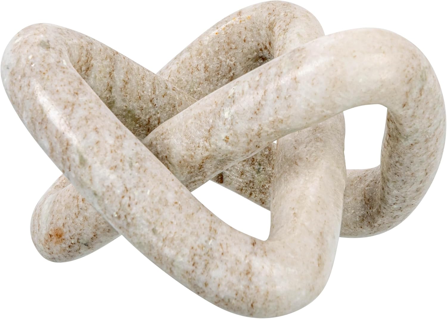 Creative Co-Op Modern Decorative Marble Link Knot / Beige