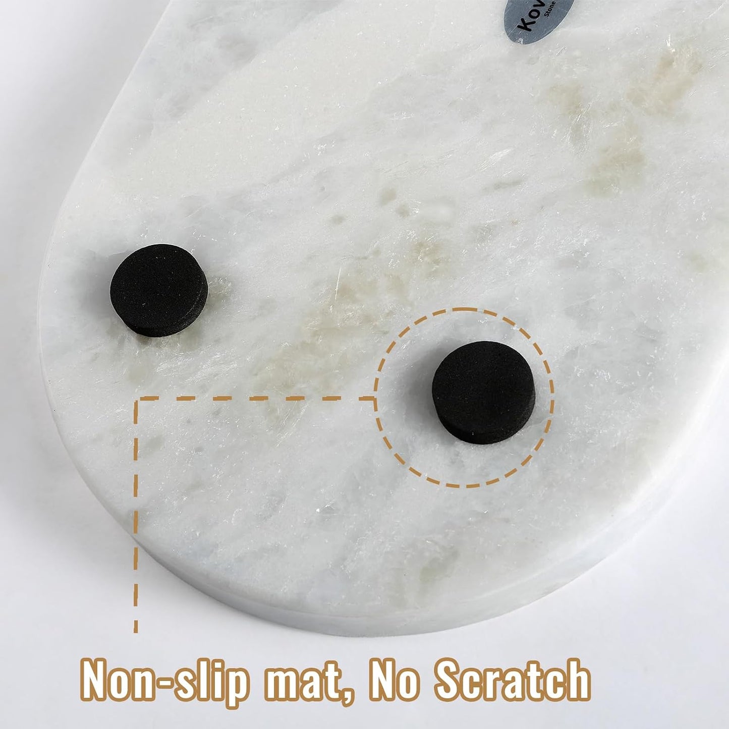 Candles / Countertop Organizer / White Marble-namib Fantasy / 12 x 6 x 0.8