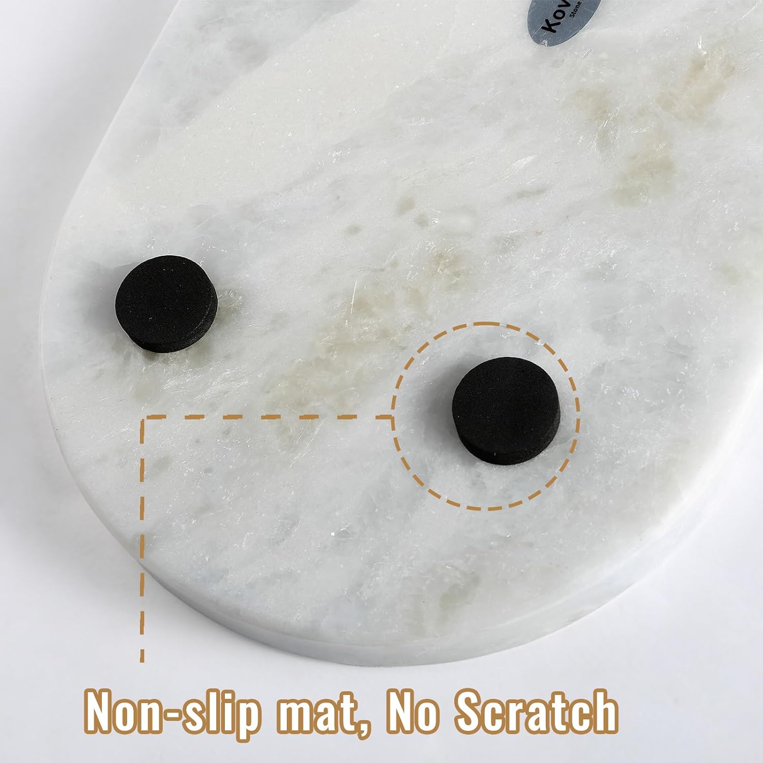 Candles / Countertop Organizer / White Marble-namib Fantasy / 12 x 6 x 0.8
