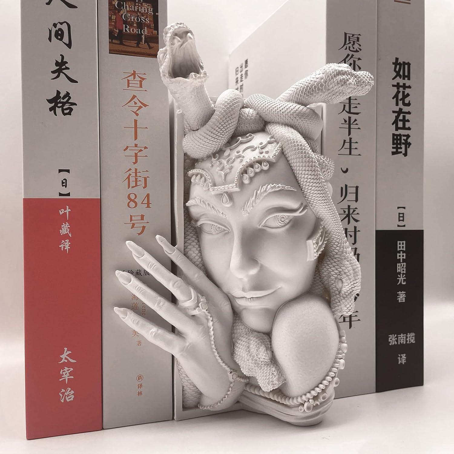 Medusa Head Book Nook / White