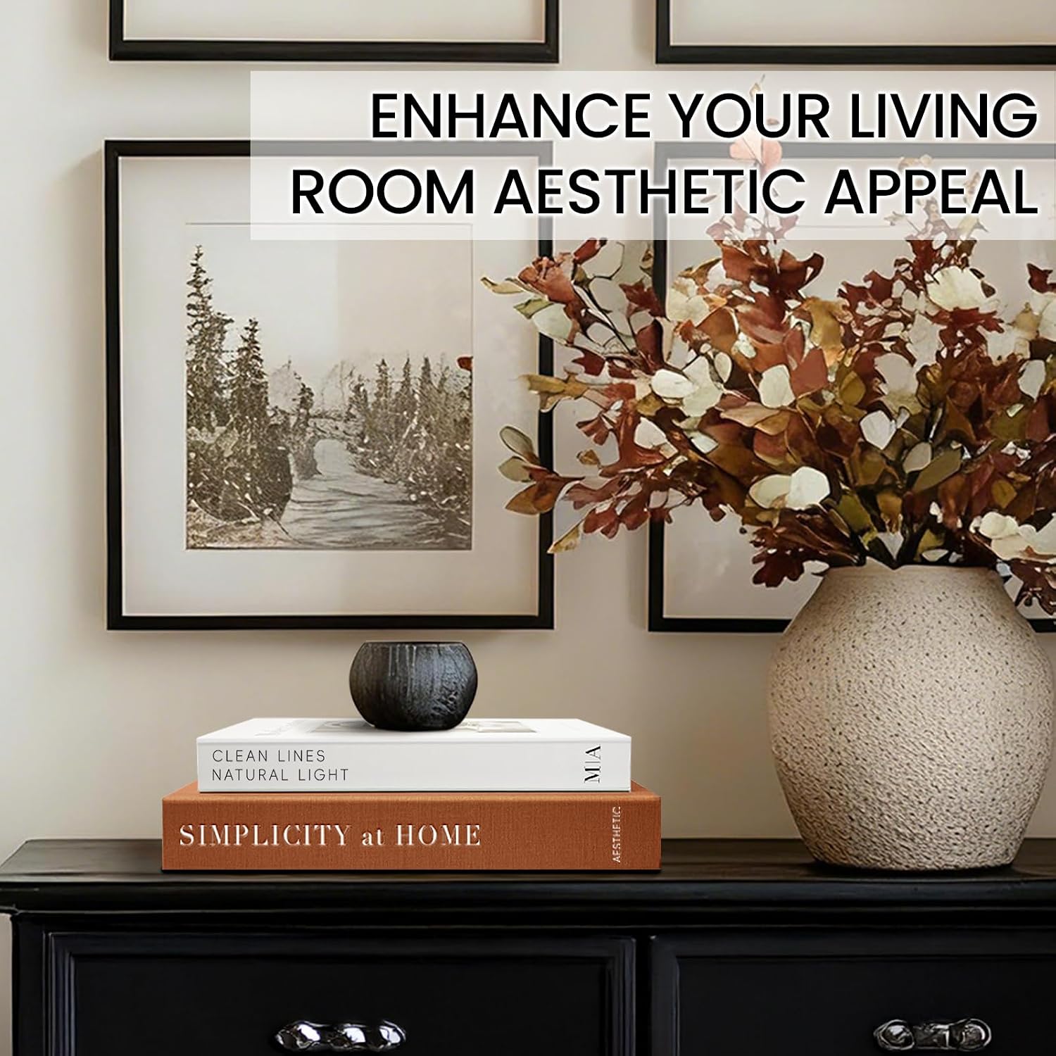 Faux Book Photo / Modern Brown / Set of 2