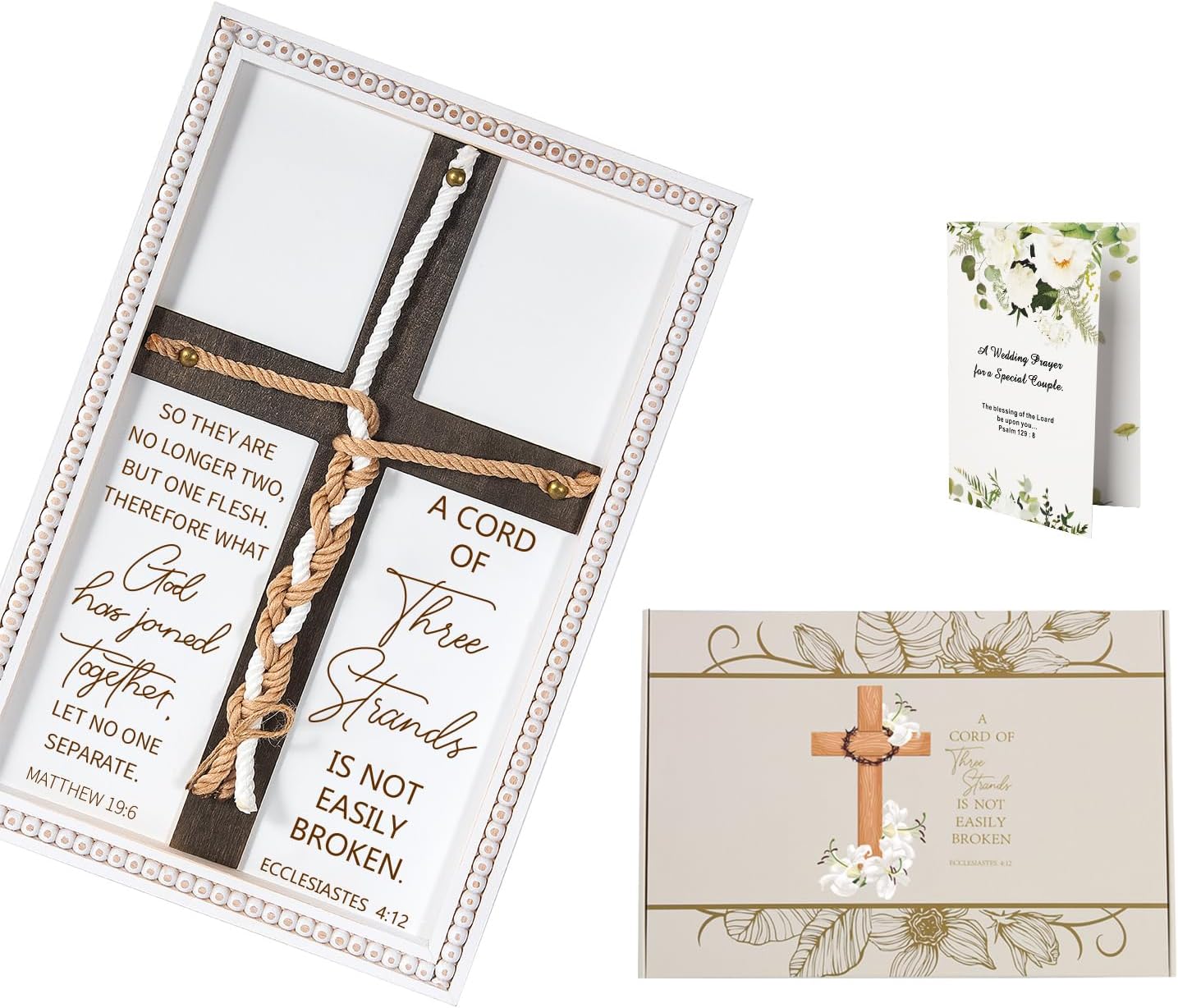 Unity Rope Cross Braid for Ceremony / White 15*10 / 15 x 10