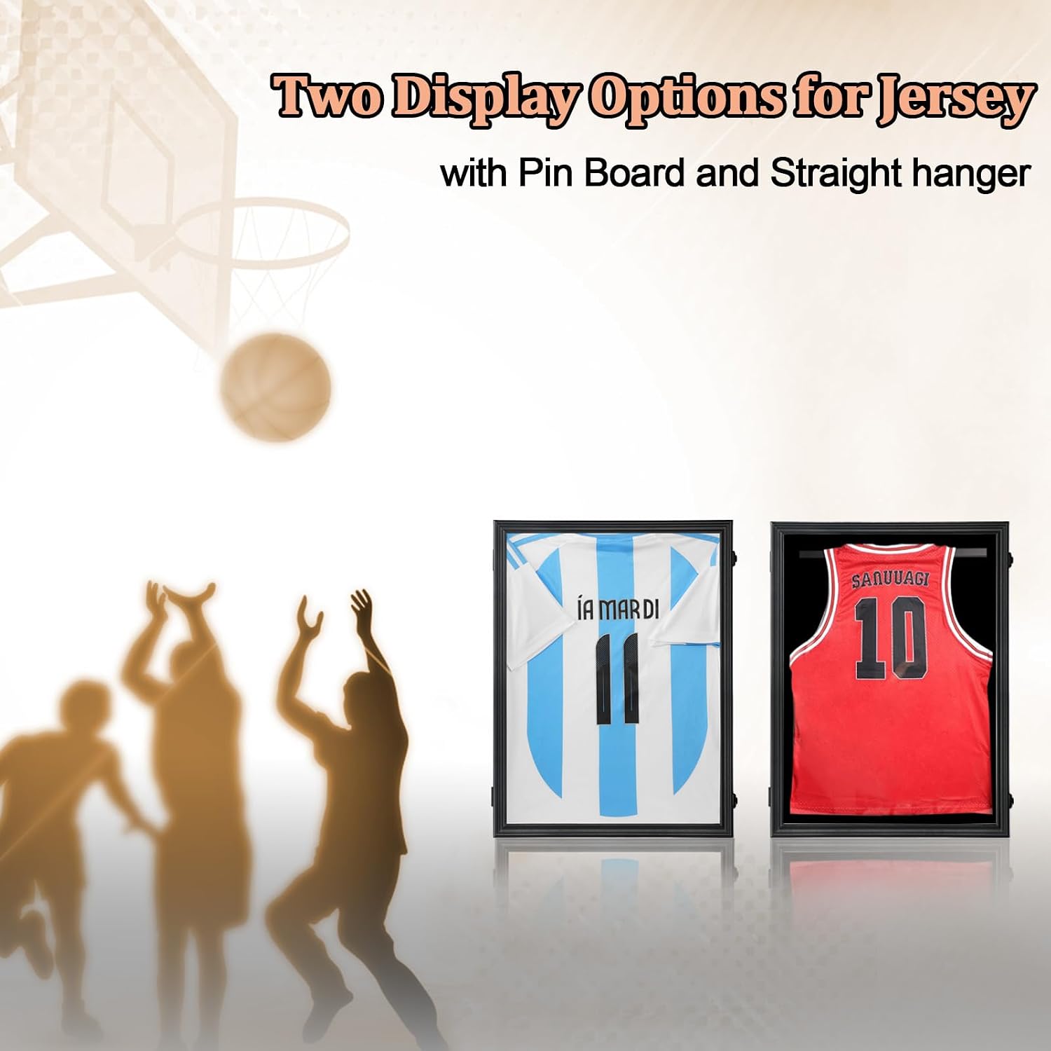 Youth Jersey Frame Display Case Lockable Jersey Frame Shadow Box | UV Protected Acrylic and Hanger for Baseball