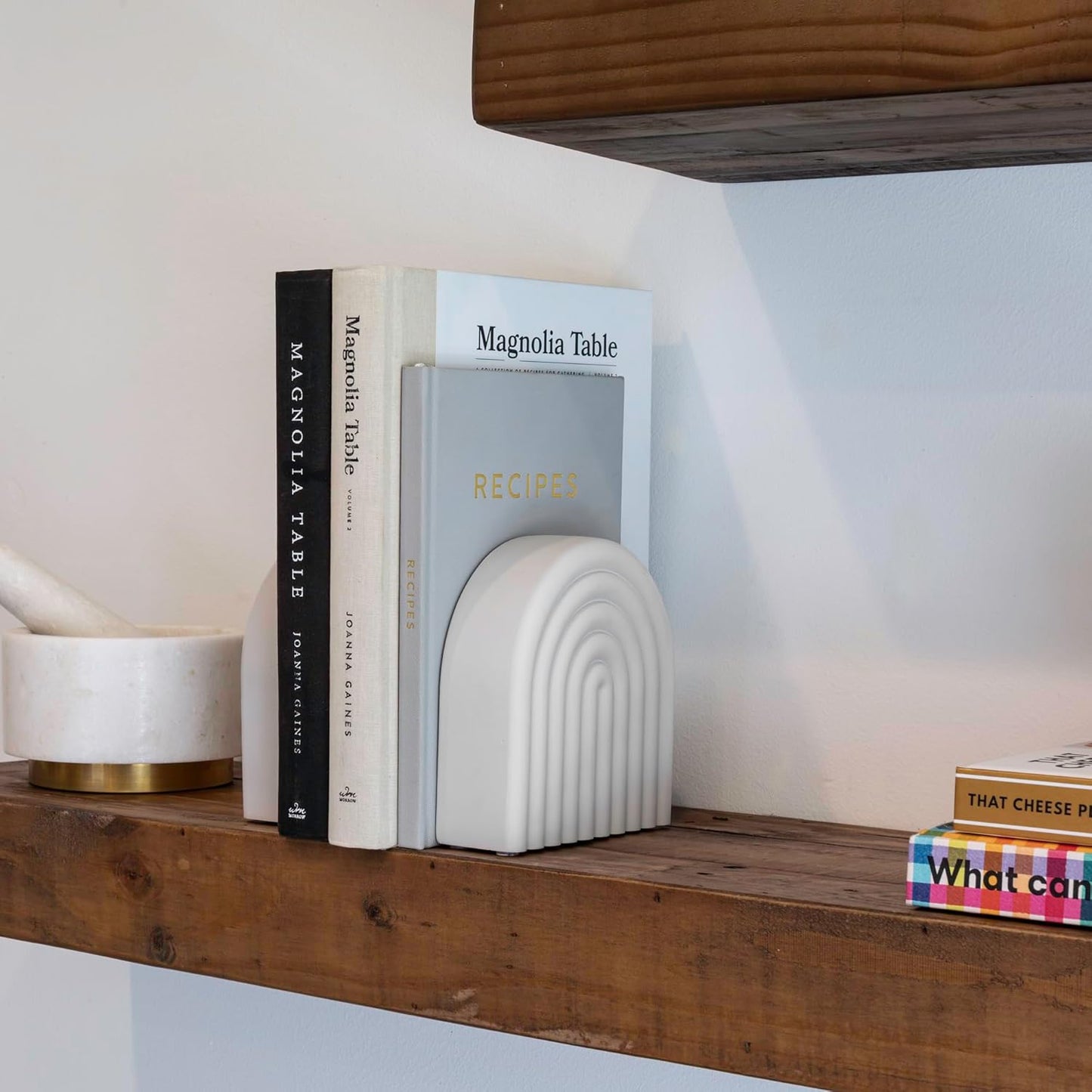 Aesthetic Book / Decorative Concrete Bookends for Heavy Books / Set of 2