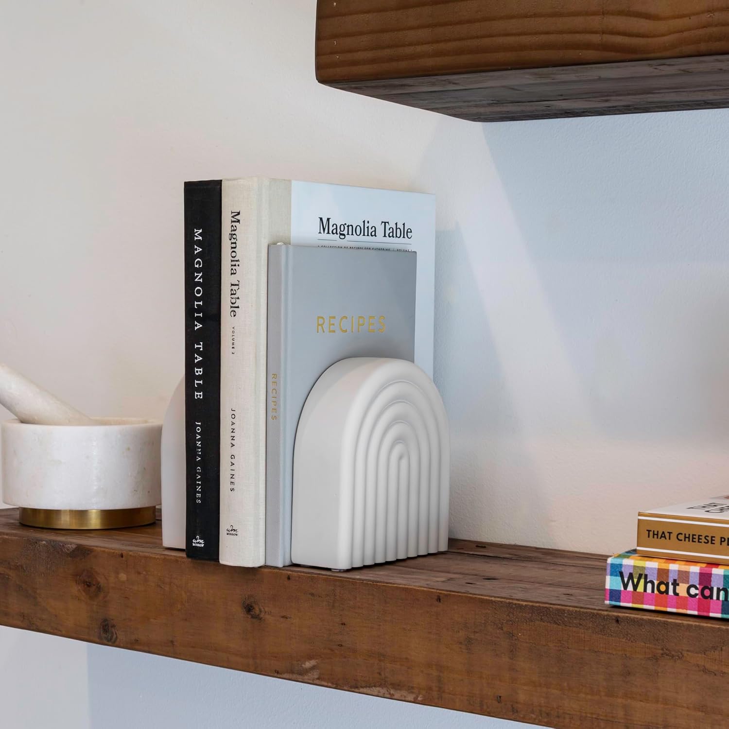Aesthetic Book / Decorative Concrete Bookends for Heavy Books / Set of 2