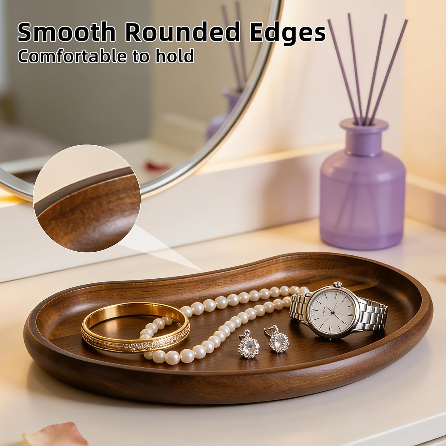 Acacia Wood Serving Tray / Style 2