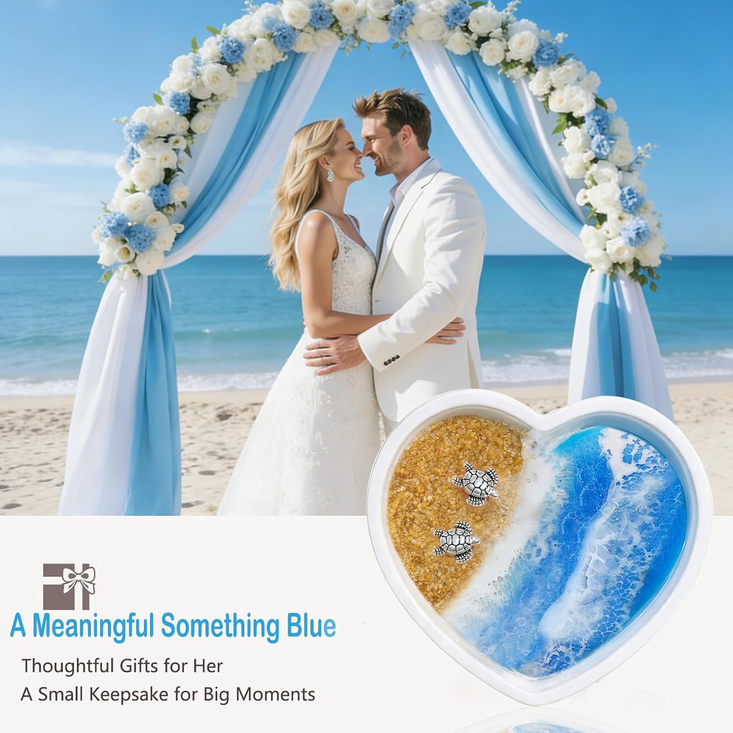 Coastal Jewelry Tray for Engagement & Wedding / Beach Ocean