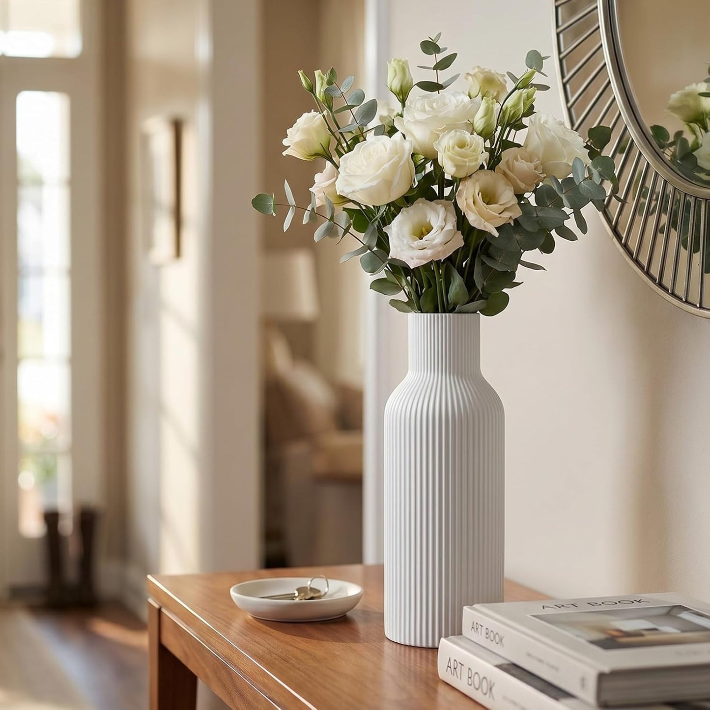 Tall Ceramic Vase / 1-piece-set / Large White