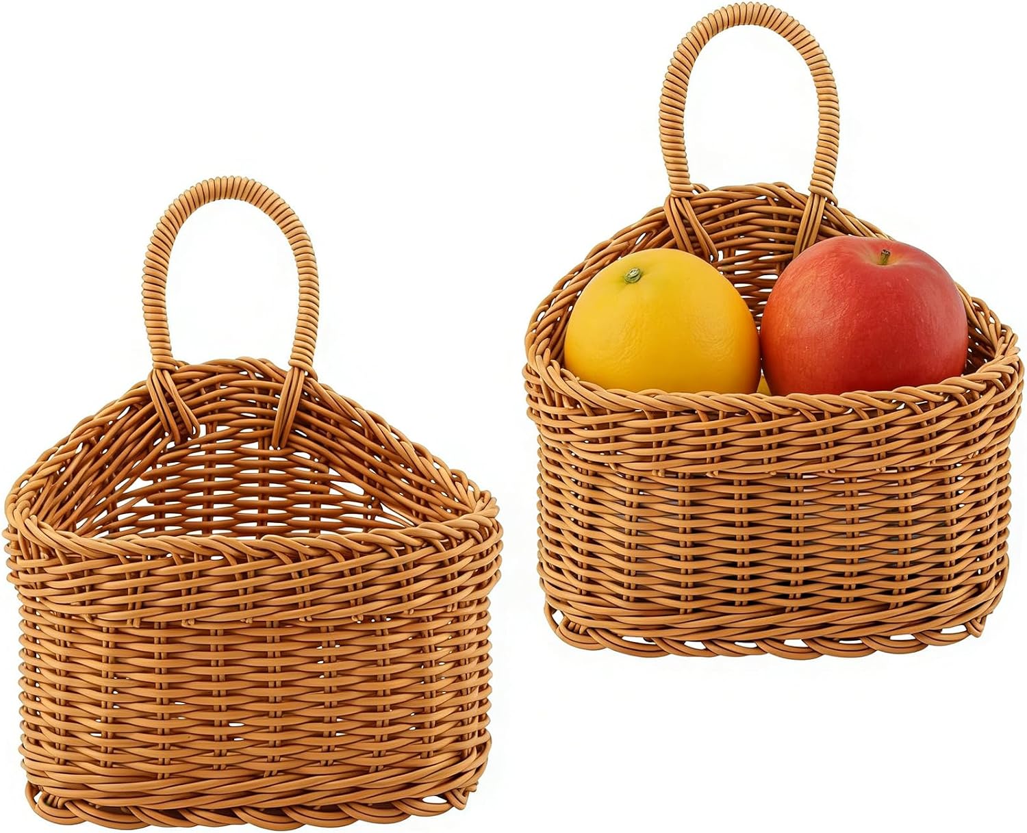 Wall Decorative Storage Baskets Woven Hanging Basket / Set of 2