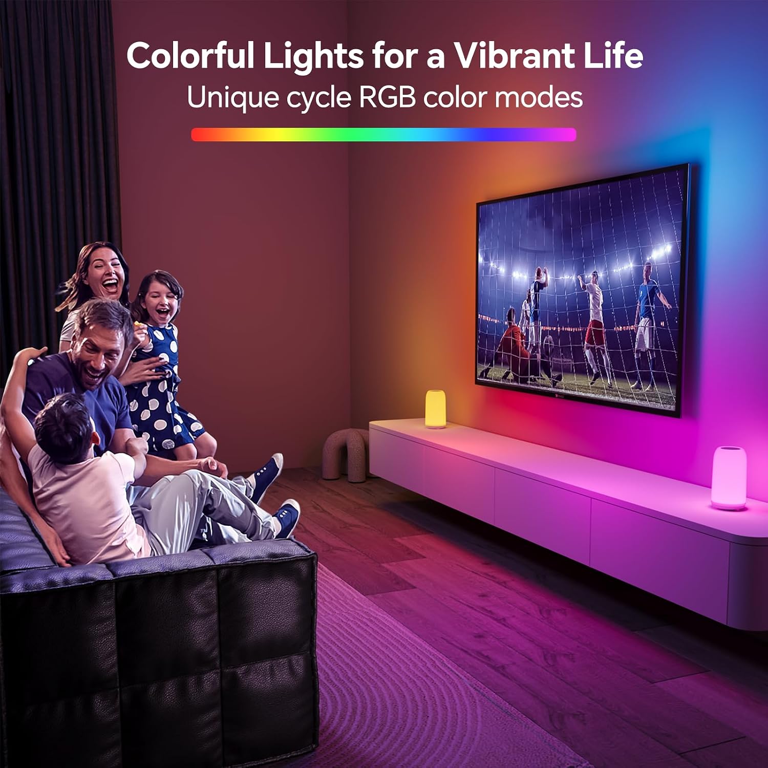 ROOTRO Cordless Table Lamps Rechargeable, Touch Lamp for Bedroom [Sleek Design & RGB Mode] 4-Level Brightness Small