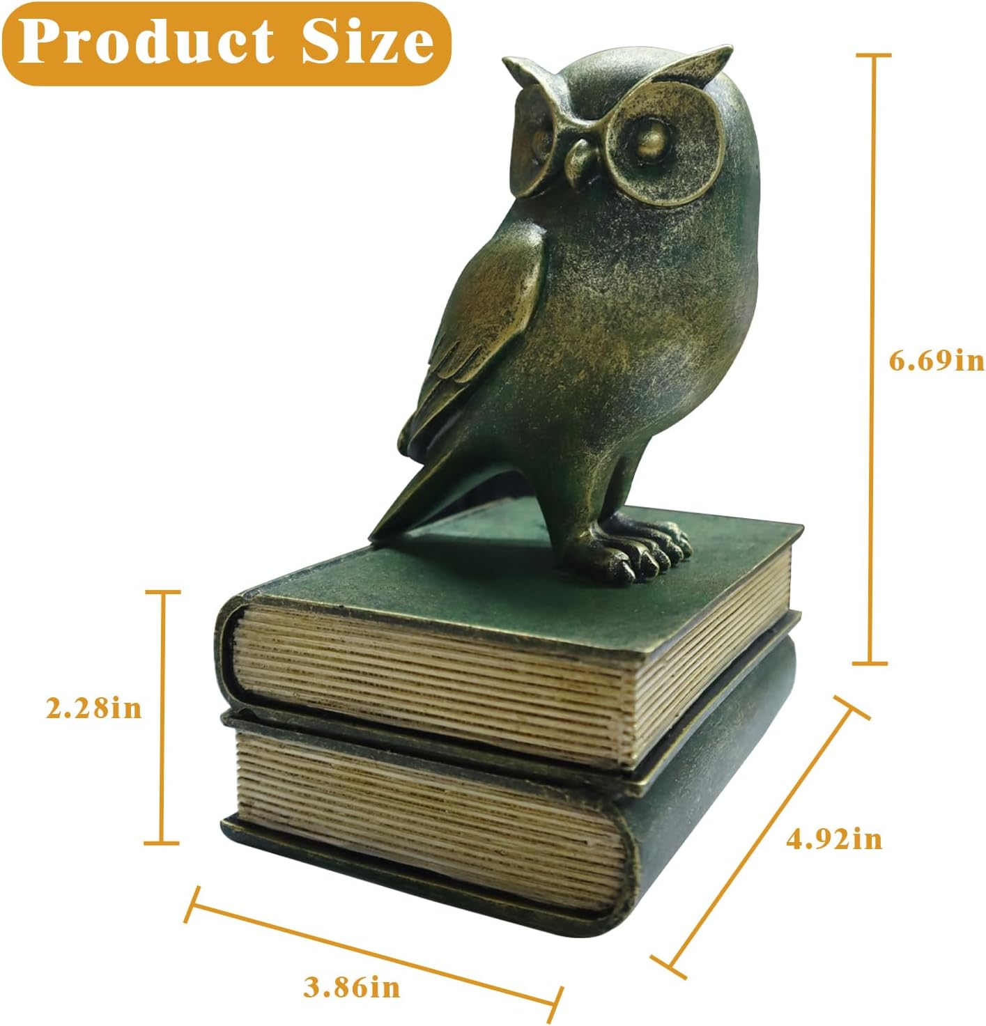 Book Ends / Owl Decorative Bookends / Retro Bronze