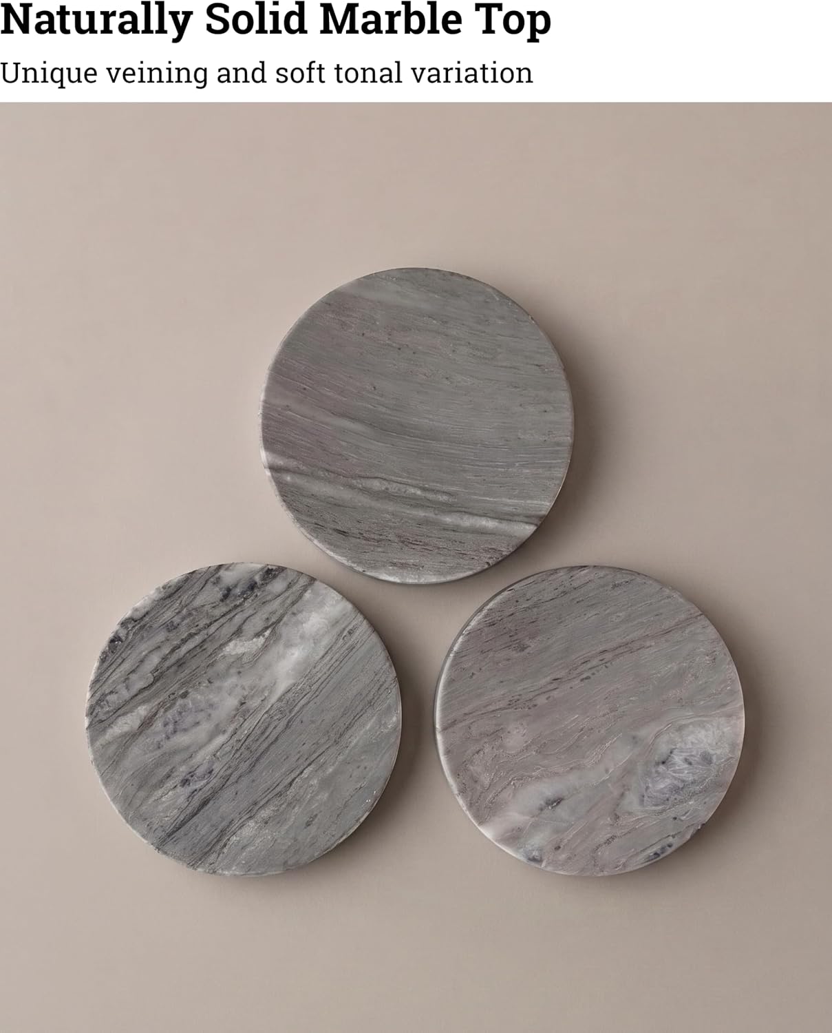 Pedestal Tray / Stone Wood Round Riser / Grey