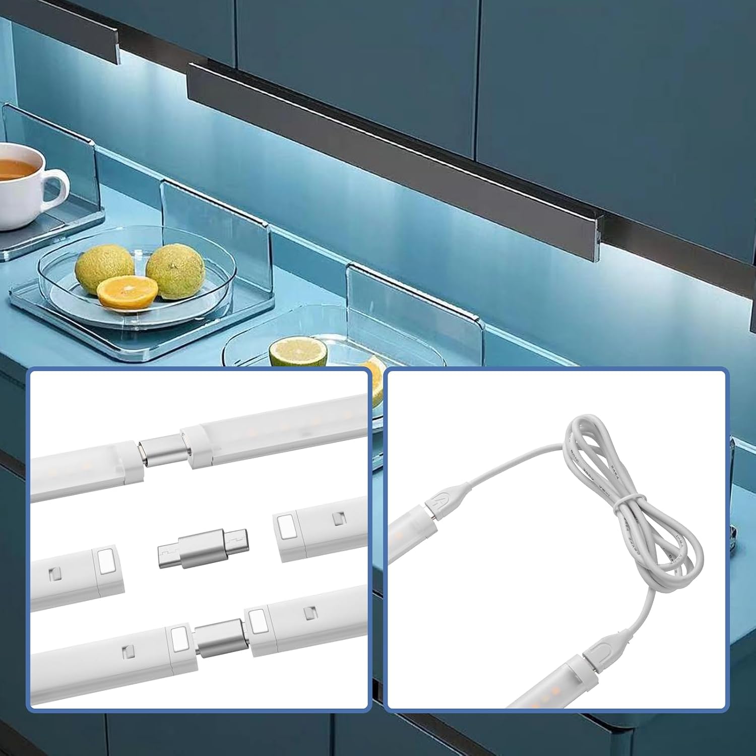 LED Cabinet Light Bars Motion Sensor Dimmable Lights Kitchen Closet Shelf | Warm, Natural, Cool White, Stepless