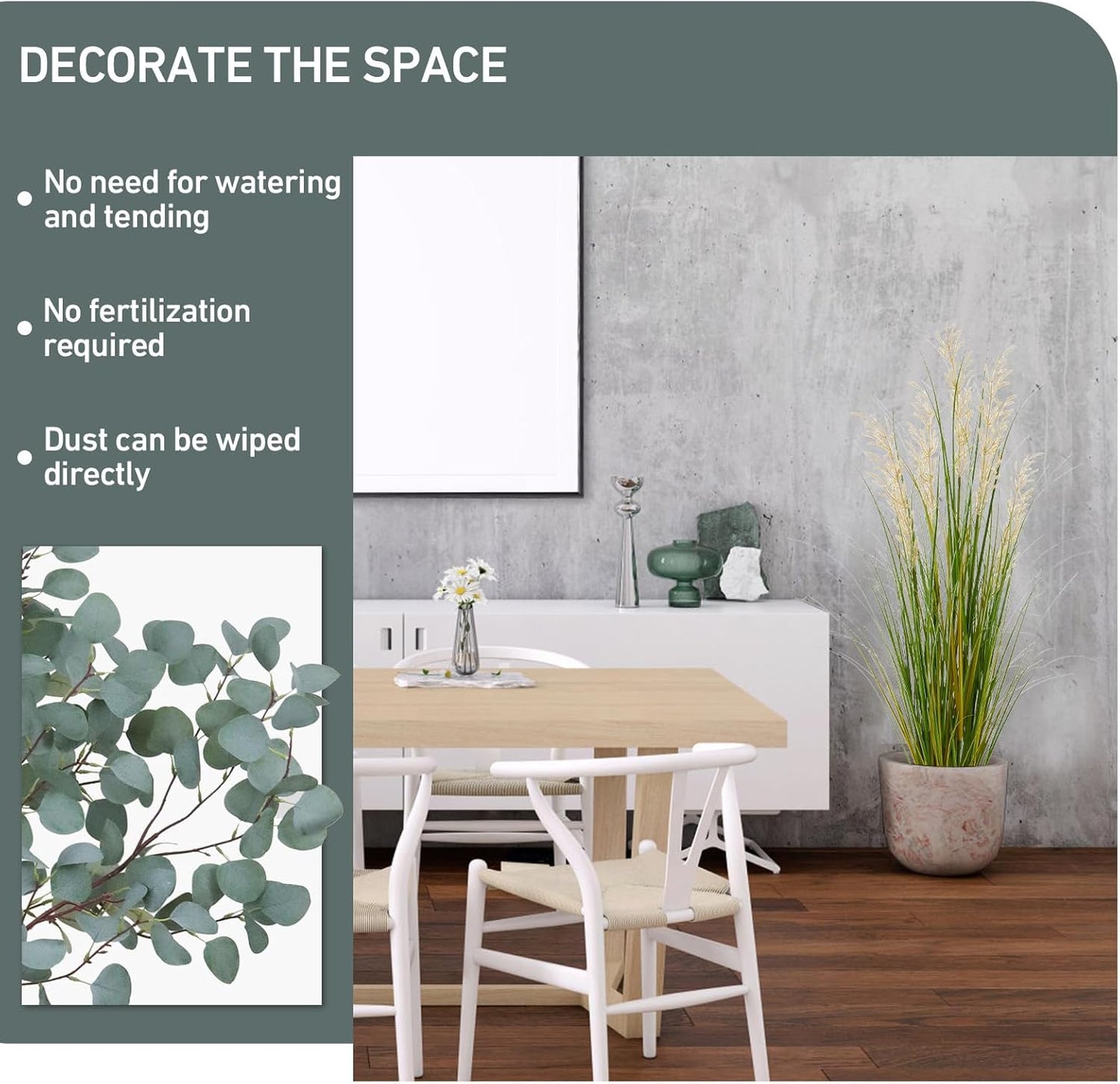 Artificial Plant / Faux House Plants in Pot / 47 Inch