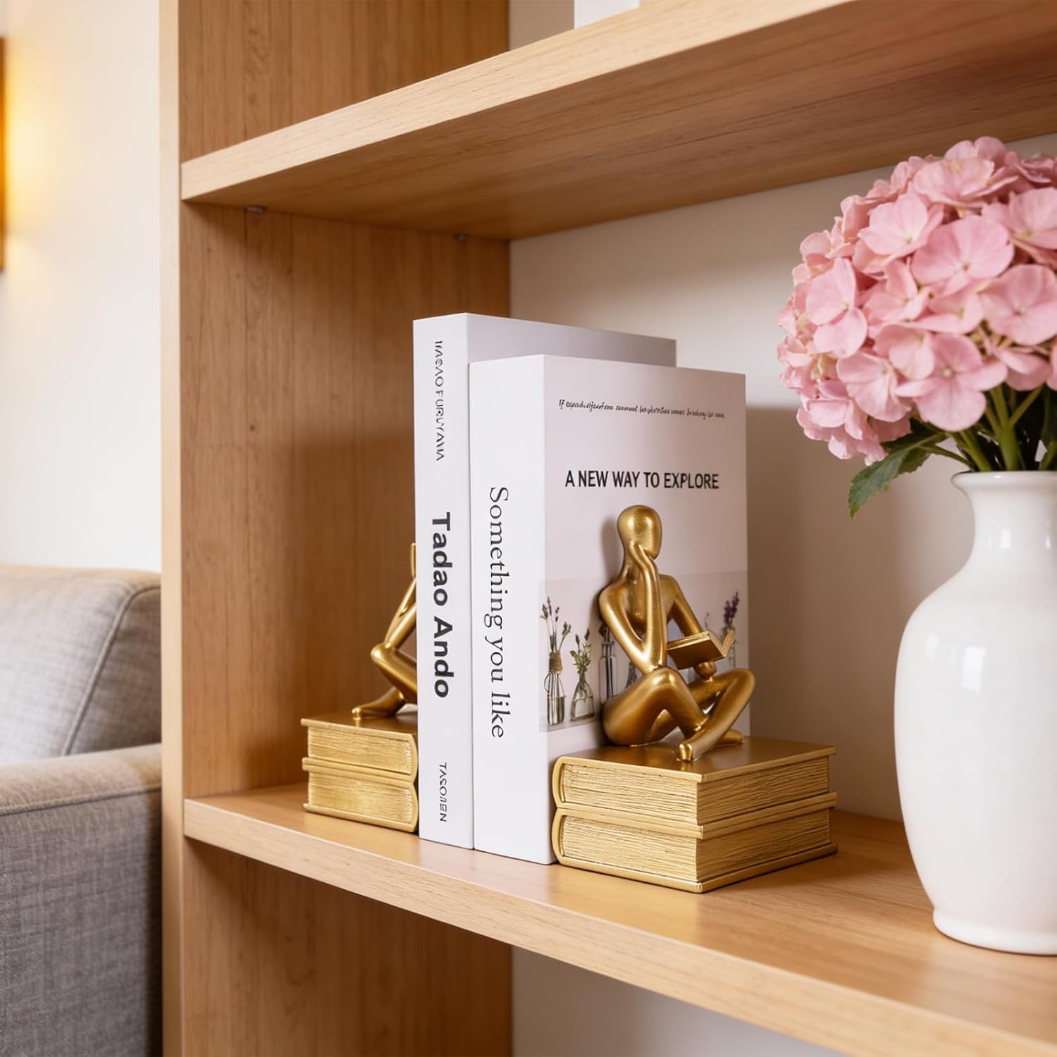 Unique Book Stopper / Gold