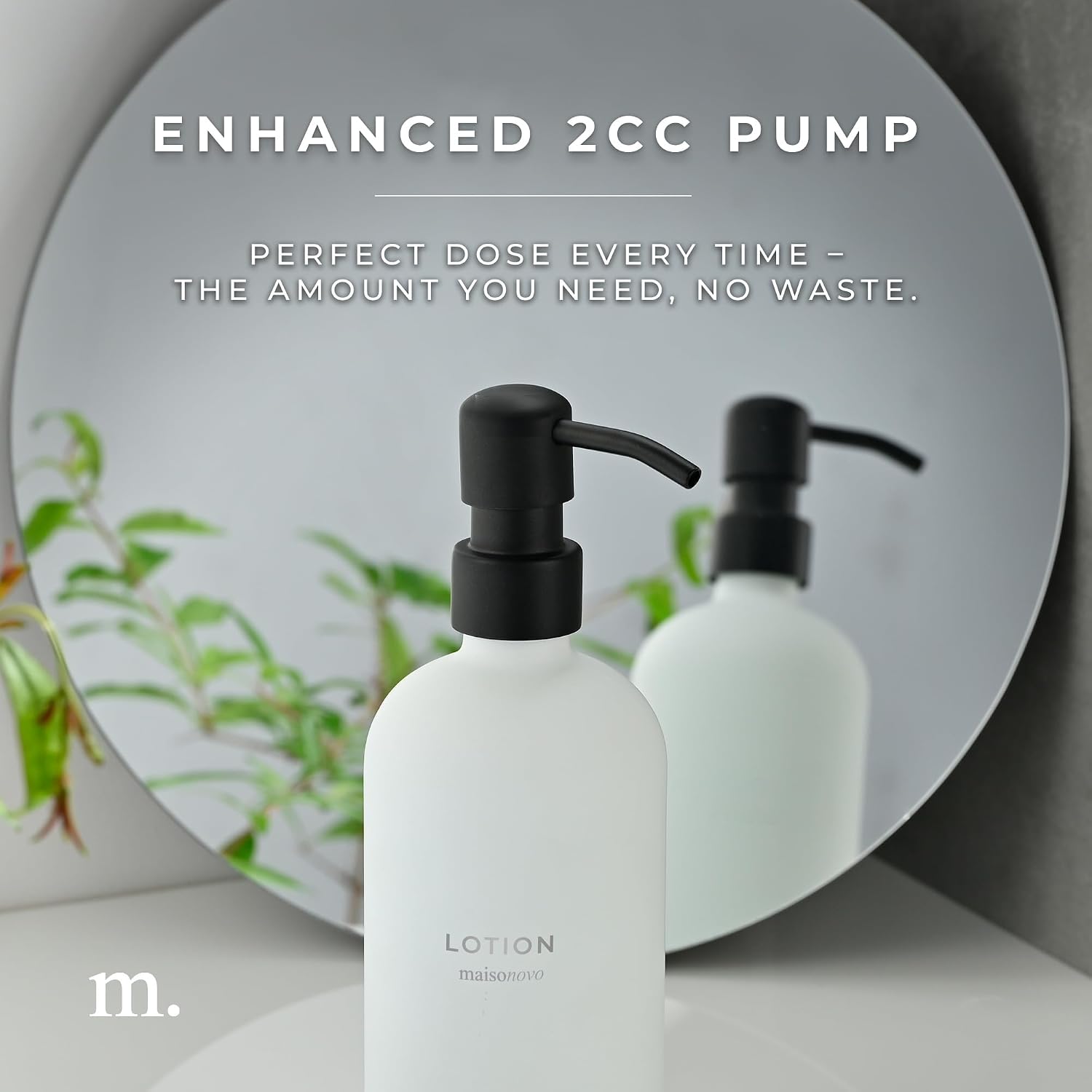 MaisoNovo Soap Dispenser 2-Piece Set | 16.9oz Clear Bottles with Black Plastic Pumps