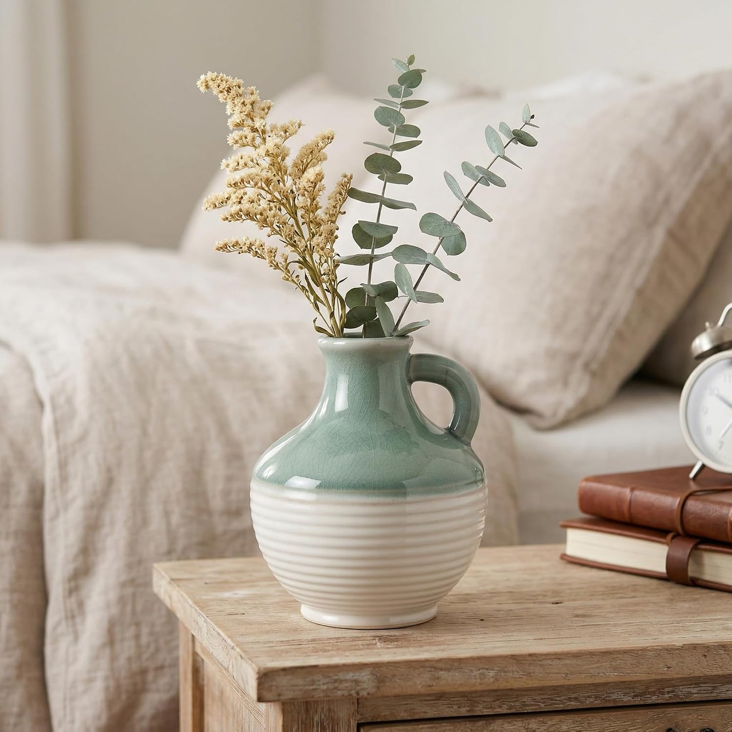 Small Ceramic Vase / 6 Inch / Mist Green