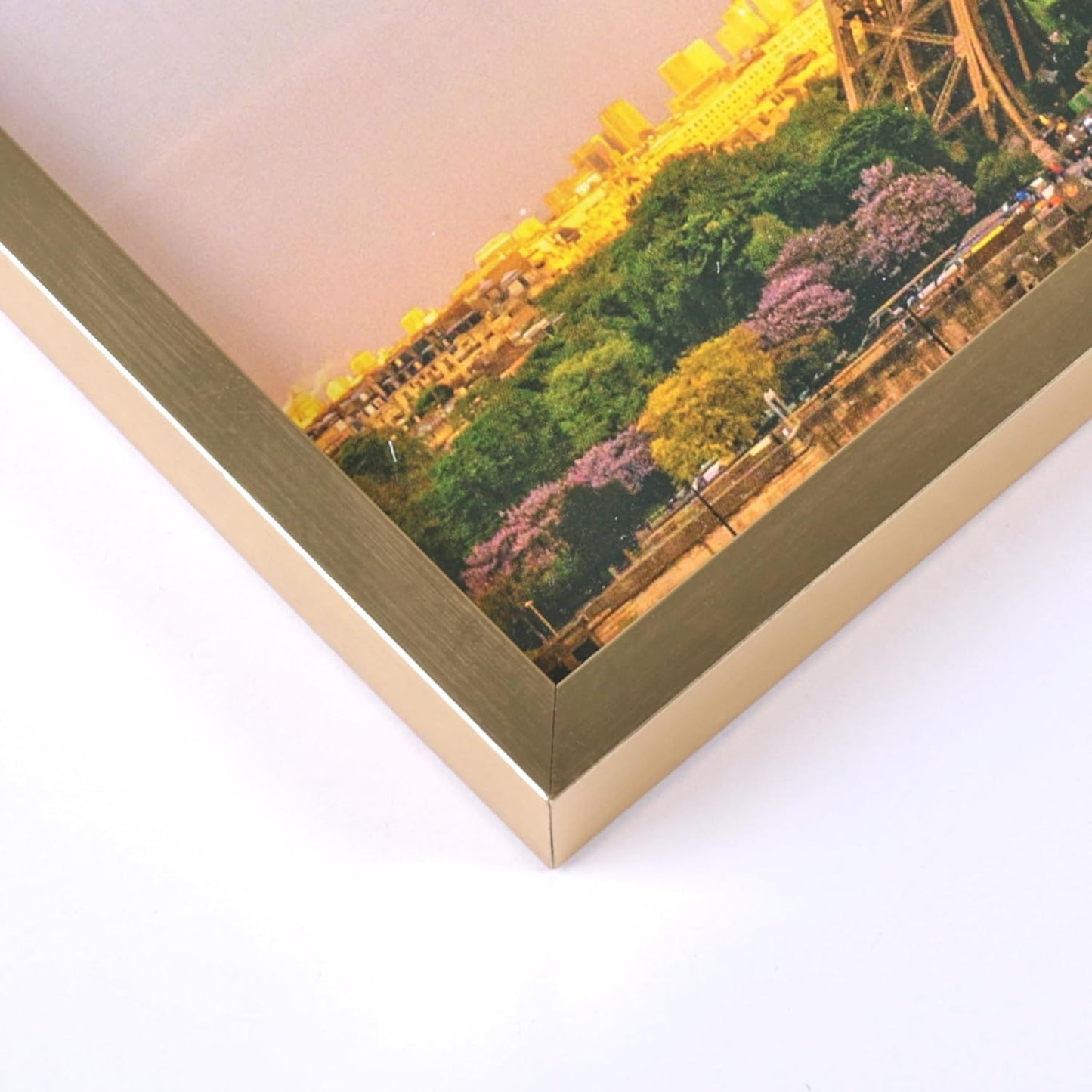 Picture Frame / Made of High Definition Glass / Gold / 8 x 10 / Set of 3