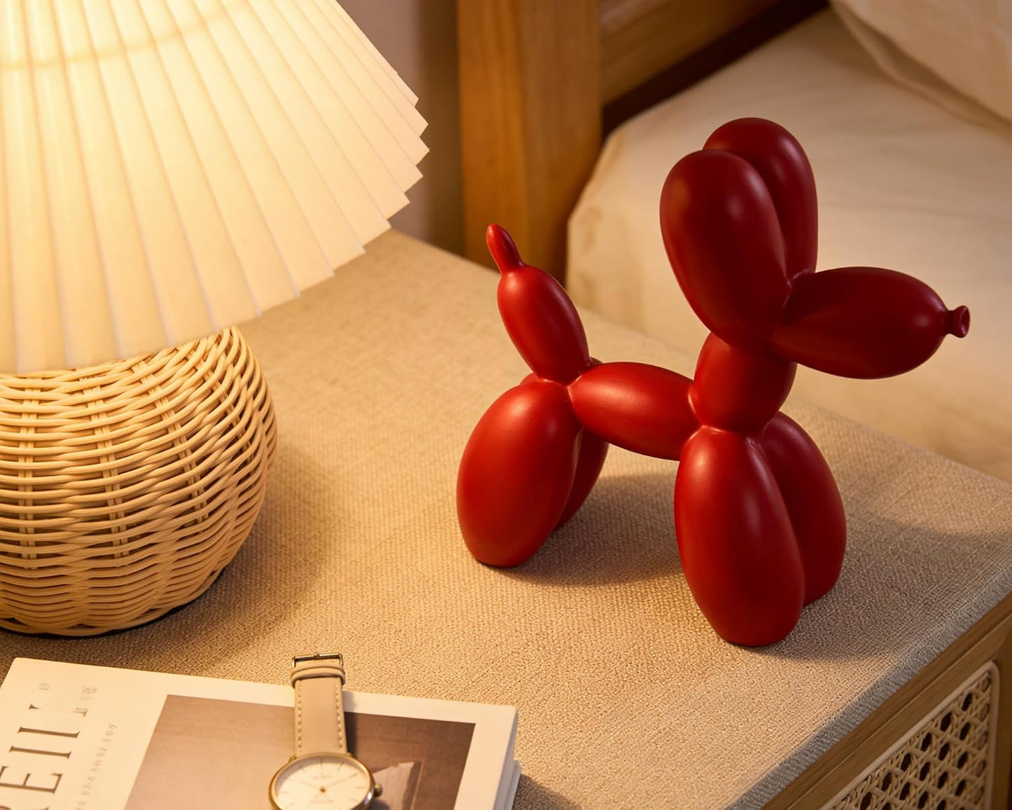 Balloon Dog Statue Decor / 4 Inch / Red