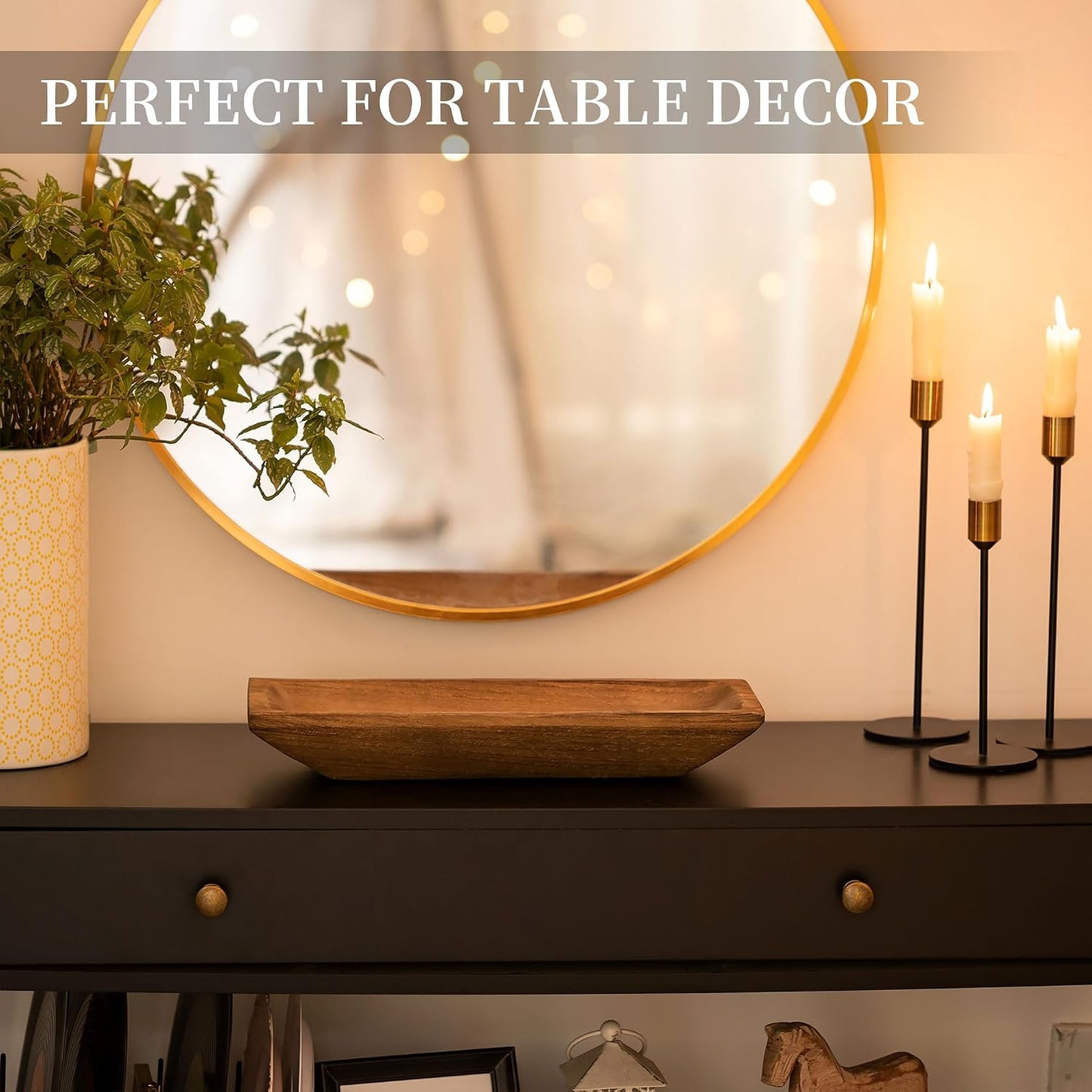 Decorative Wooden Dough Bowl