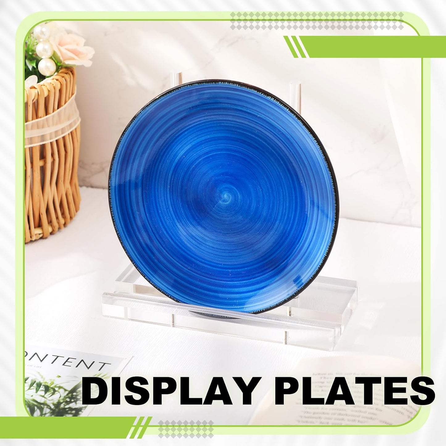 Tabletop Acrylic Display Stand Easel Acrylic Book Display Holder Artwork / Clear / 8 x 3.5 x 8