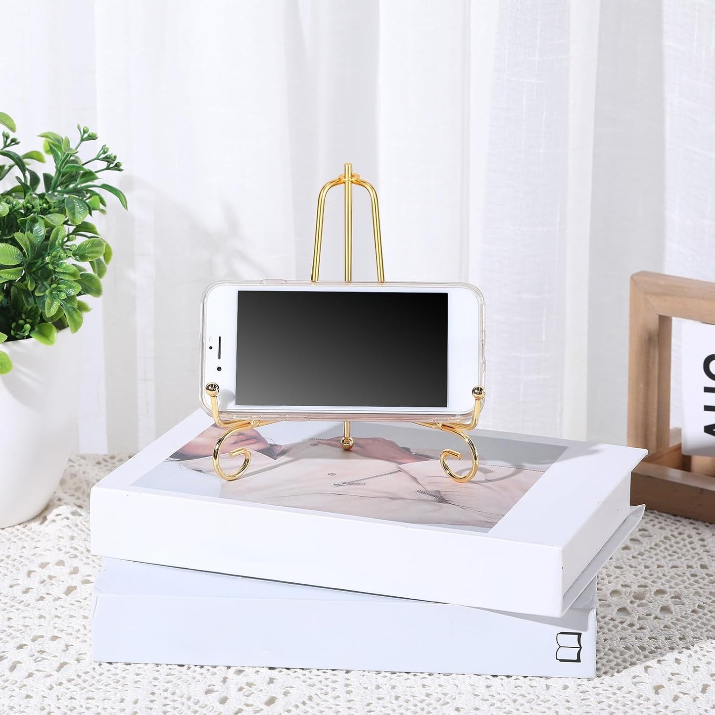 Picture Frame / Easel Stands for Photo / Gold / 6 Inch / Set of 10