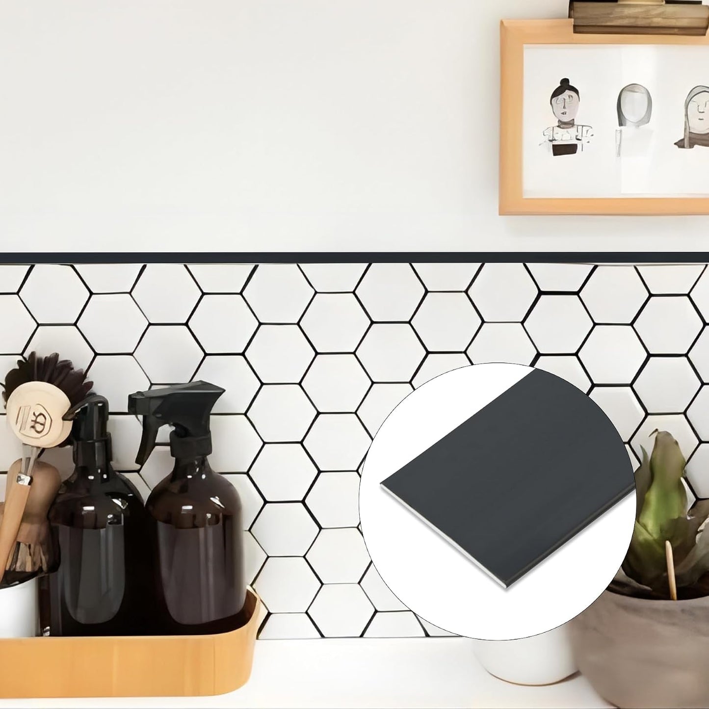 Tile Edge 32.8 / 32.8 Ft x 0.4 Inch / Matte Black