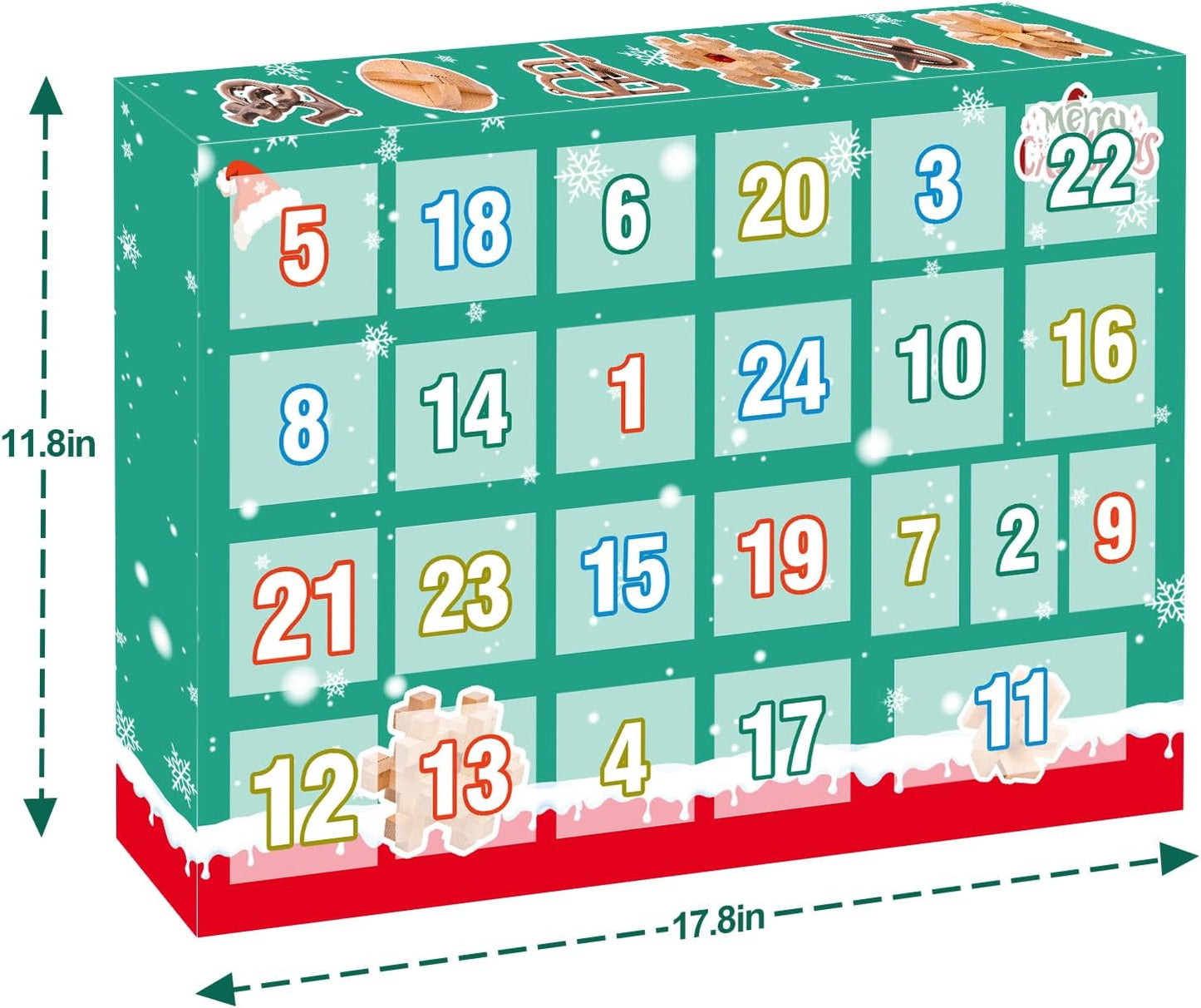Advent Calendar 2025-24 Days of Brain Teaser Puzzles Toys Kit - Christmas Countdown Gifts for Girls Boys Adults and